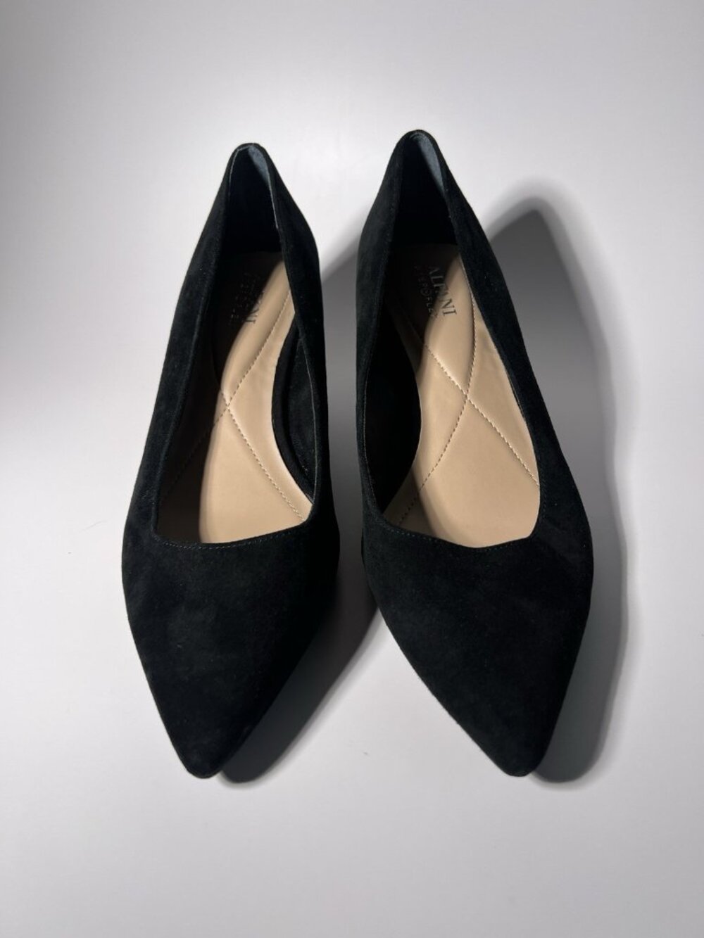 Alfani Cashh Step N’ Flex Black Pointed Toe Kitten Heel Pumps Women’s 9M